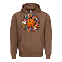 Chestnut basketball sunflower Zipper Hoodie - HRA Design Shop