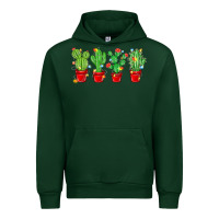 Foreset Green Christmas Cactuses Urban Hoodie - MaliasSmallBusiness