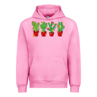 Fuchsia Pink Christmas Cactuses Urban Hoodie - MaliasSmallBusiness