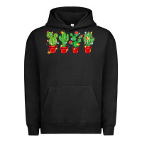 Pigment Black Christmas Cactuses Urban Hoodie - MaliasSmallBusiness