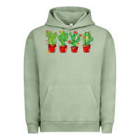 Pigment Oil Green Christmas Cactuses Urban Hoodie - MaliasSmallBusiness