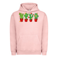 Pigment Salmon Christmas Cactuses Urban Hoodie - MaliasSmallBusiness