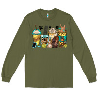 Army Green pet groomer coffee cups Long Sleeve Tee - Zillion Design Studio