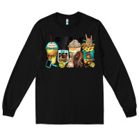 Black pet groomer coffee cups Long Sleeve Tee - Zillion Design Studio