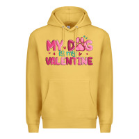 Antique Gold my dog is my valentine Premium Hoodie - MaliasSmallBusiness