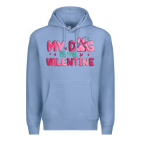 Colony Blue my dog is my valentine Premium Hoodie - MaliasSmallBusiness