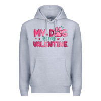 Heather Grey my dog is my valentine Premium Hoodie - MaliasSmallBusiness