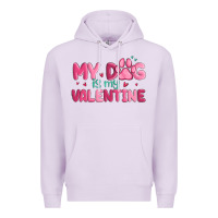 Lilac my dog is my valentine Premium Hoodie - MaliasSmallBusiness