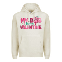 Oatmeal Heather my dog is my valentine Premium Hoodie - MaliasSmallBusiness
