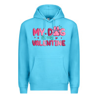 Ocean Blue my dog is my valentine Premium Hoodie - MaliasSmallBusiness