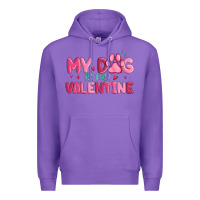 Purple my dog is my valentine Premium Hoodie - MaliasSmallBusiness