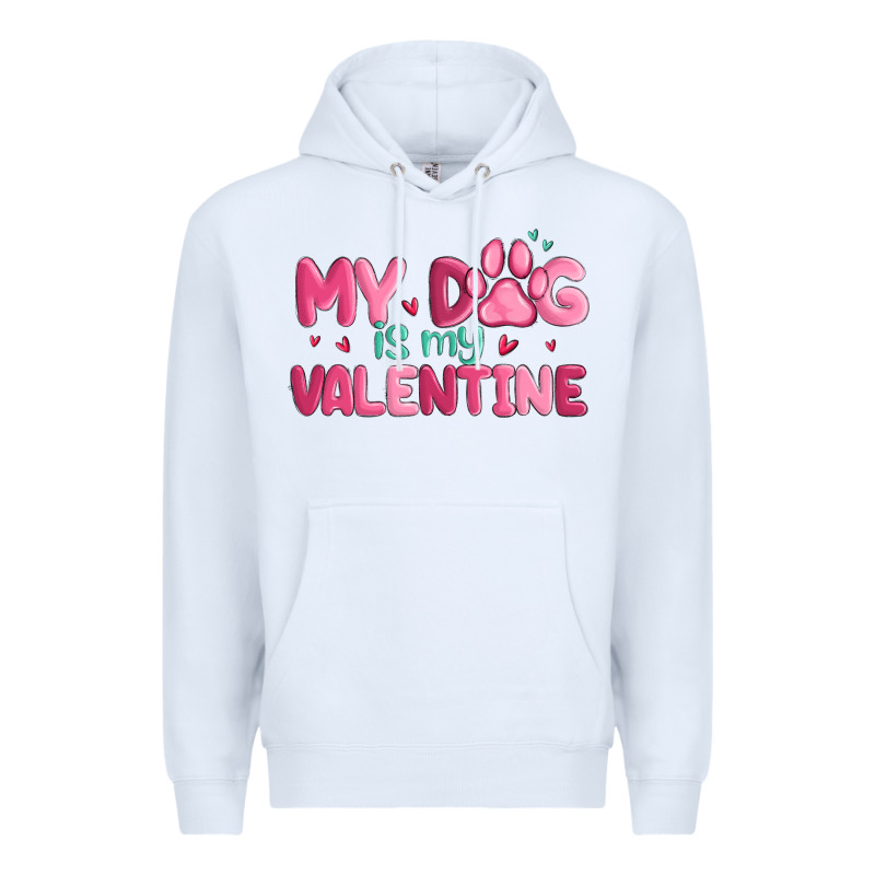 My Dog Is My Valentine Premium Hoodie by MaliasSmallBusiness | Teevron