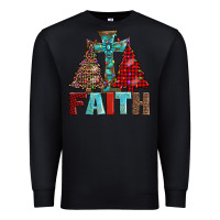 Black cross and christmas trees Premium Sweatshirt - AdoDesignShop