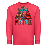 Cardinal cross and christmas trees Premium Sweatshirt - AdoDesignShop