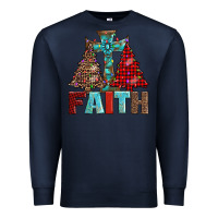 Navy cross and christmas trees Premium Sweatshirt - AdoDesignShop