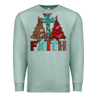 Seafoam cross and christmas trees Premium Sweatshirt - AdoDesignShop