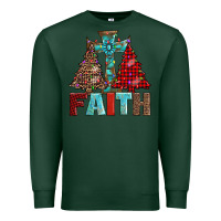 Sports Green cross and christmas trees Premium Sweatshirt - AdoDesignShop