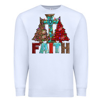 White cross and christmas trees Premium Sweatshirt - AdoDesignShop