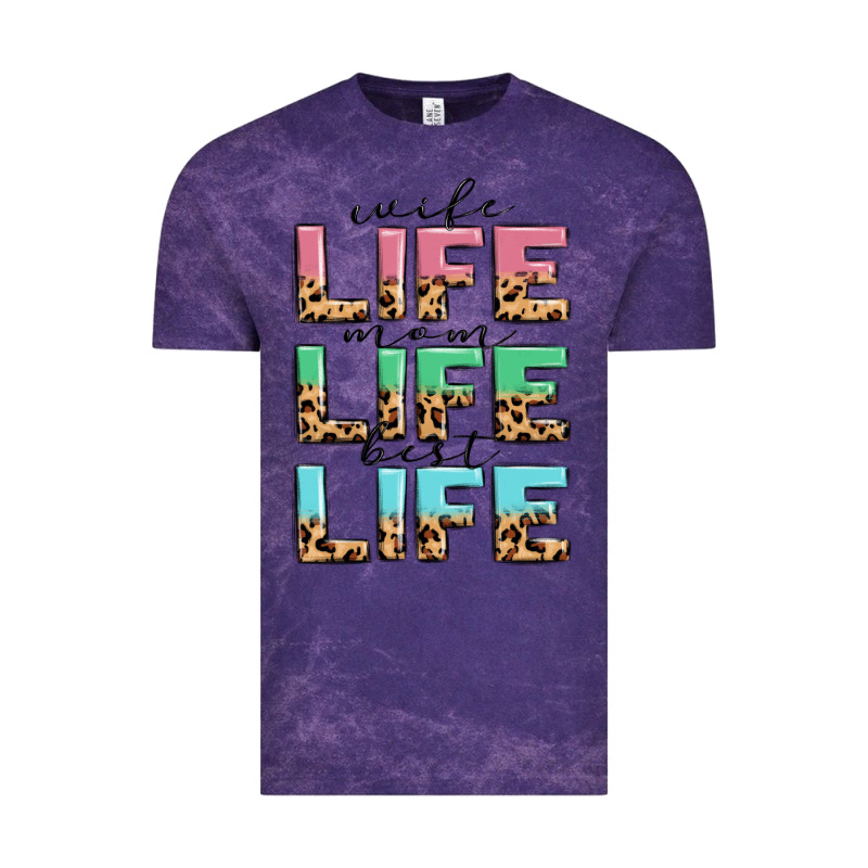 Wife Life Mom Life Best Life Vintage Tee by MaliasSmallBusiness | Teevron