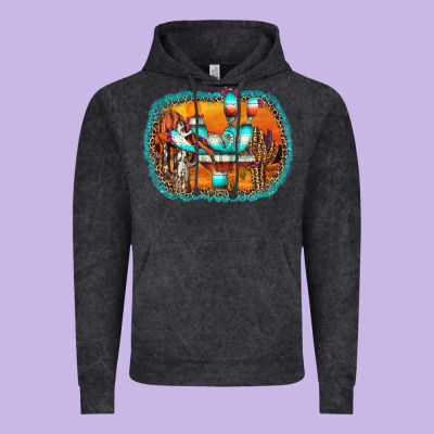 Western Cactus Vintage Hoodie Designed By Adodesignshop