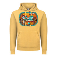 Vintage Mustard western cactus Vintage Hoodie - AdoDesignShop