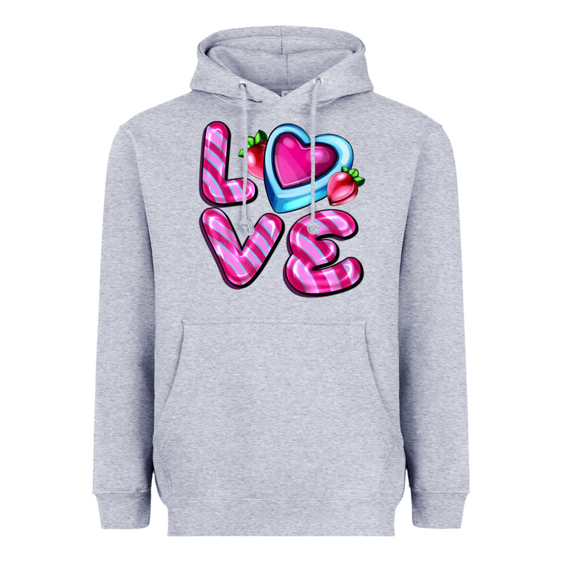 Love With Strawberry Candy Heavyweight Hoodie by AdoDesignShop | Teevron