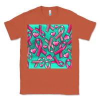 Copper Cancer Ribbon with Heart Classic Tee - texasbilliewilder