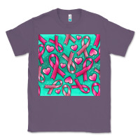 Lavender Cancer Ribbon with Heart Classic Tee - texasbilliewilder