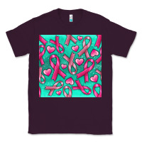 Plum Cancer Ribbon with Heart Classic Tee - texasbilliewilder