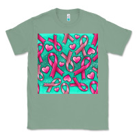 Sage Cancer Ribbon with Heart Classic Tee - texasbilliewilder