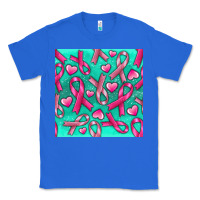 True Royal Cancer Ribbon with Heart Classic Tee - texasbilliewilder