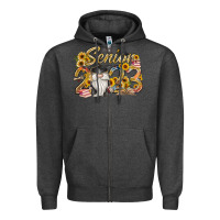 Charcoal Heather senior 2023 Zipper Hoodie - RacoonDesign