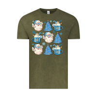 Vintage Olive santa claus doodles christmas Vintage Tee - MaliasSmallBusiness
