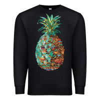 Black pineapple leopar turquoise serape summer Premium Sweatshirt - Artiststas