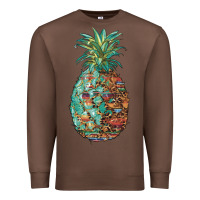 Chestnut pineapple leopar turquoise serape summer Premium Sweatshirt - Artiststas