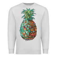 Dove Grey pineapple leopar turquoise serape summer Premium Sweatshirt - Artiststas