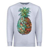 Heather Grey pineapple leopar turquoise serape summer Premium Sweatshirt - Artiststas
