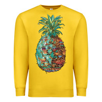 Lemon pineapple leopar turquoise serape summer Premium Sweatshirt - Artiststas
