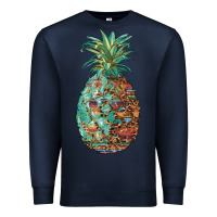 Navy pineapple leopar turquoise serape summer Premium Sweatshirt - Artiststas