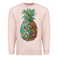 Pale Pink pineapple leopar turquoise serape summer Premium Sweatshirt - Artiststas