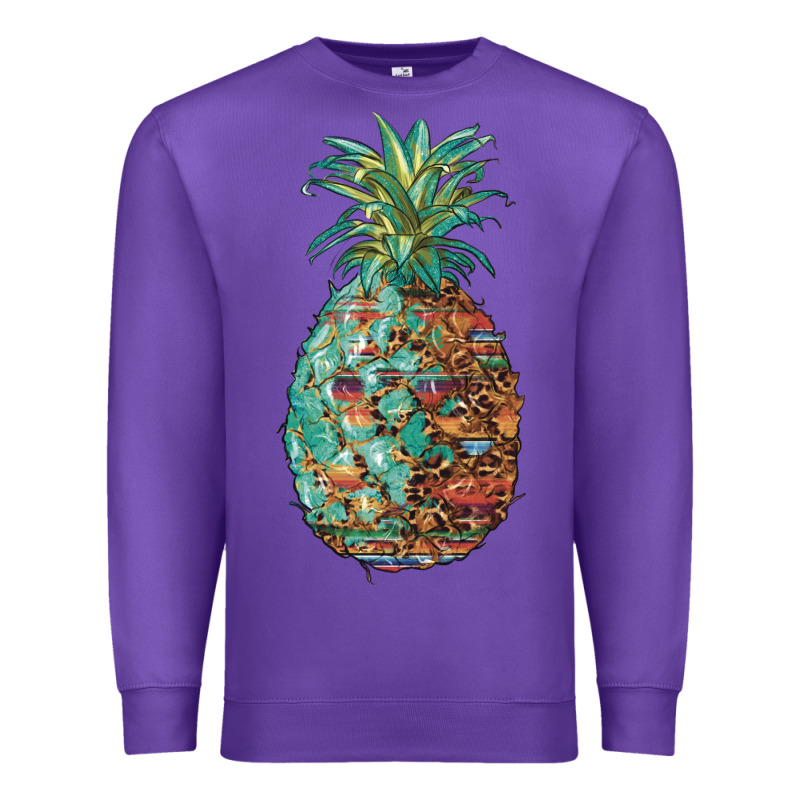 Pineapple Leopar Turquoise Serape Summer Premium Sweatshirt by Artiststas | Teevron