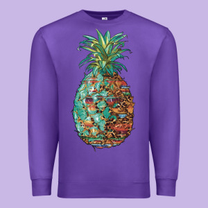 Pineapple Leopar Turquoise Serape Summer Premium Sweatshirt Designed By Artiststas