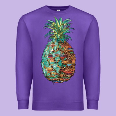 Pineapple Leopar Turquoise Serape Summer Premium Sweatshirt Designed By Artiststas