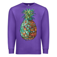 Purple pineapple leopar turquoise serape summer Premium Sweatshirt - Artiststas