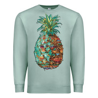 Seafoam pineapple leopar turquoise serape summer Premium Sweatshirt - Artiststas