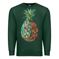 Sports Green pineapple leopar turquoise serape summer Premium Sweatshirt - Artiststas