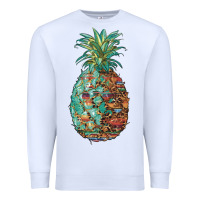 White pineapple leopar turquoise serape summer Premium Sweatshirt - Artiststas