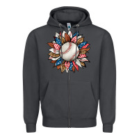 Smoke baseball sunflower Zipper Hoodie - HRA Design Shop