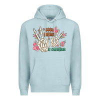 Blue Mist good energy is contagious Premium Hoodie - MaliasSmallBusiness