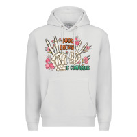 Dove Grey good energy is contagious Premium Hoodie - MaliasSmallBusiness
